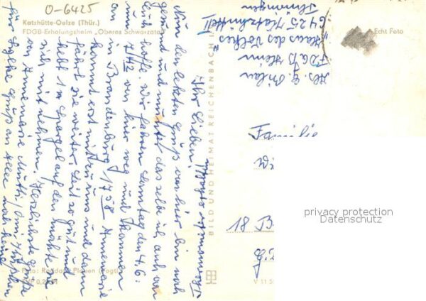 Oelze FDGB Erholungsheim Oberes Schwarzatal – Bild 2
