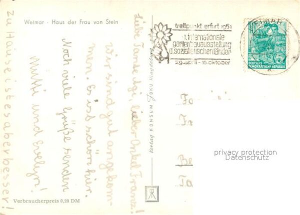 Weimar Thueringen Haus der Frau von Stein – Bild 2