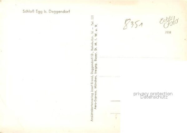 Deggendorf Donau Fliegeraufnahme Schloss Egg – Bild 2