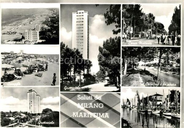 Milano Marittima Fliegeraufnahme Strand Grattacielo Cors