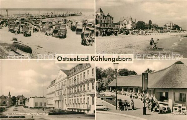 Kuehlungsborn Ostseebad Strand Seebrücke FDGB Erholungsheime Wa