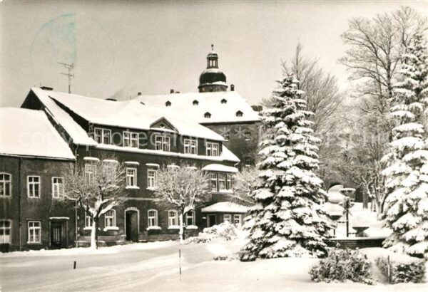 Frauenstein Brand-Erbisdorf Platz des Friedens Winterlandschaft