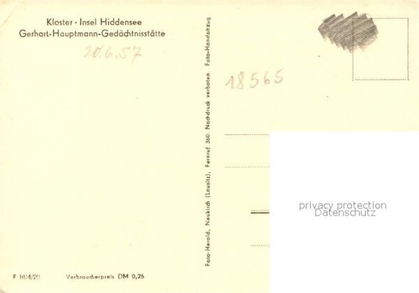 Insel Hiddensee Kloster Gerhart Hauptmann Gedächtnisstä – Bild 2