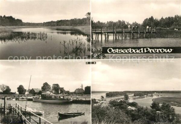 Prerow Ostseebad Prerowstrom Hafen Brücke Strand Hohe Dü