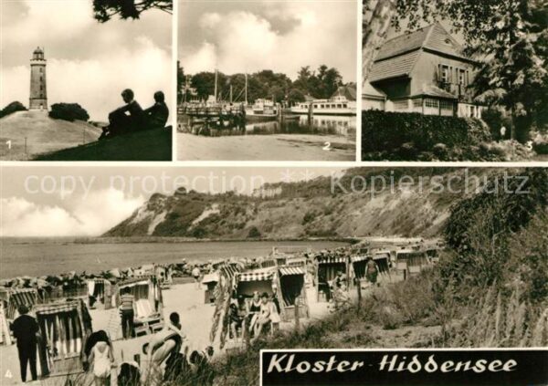 Insel Hiddensee Kloster Leuchtturm Hafen Gerhart Hauptm