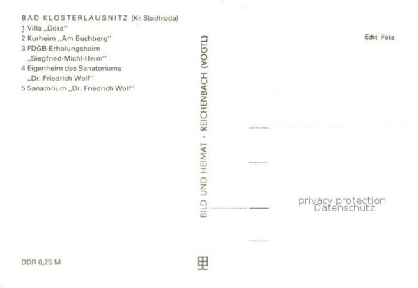 Bad Klosterlausnitz Villa Dora Kurheim Am Buchberg FDGB Erh – Bild 2