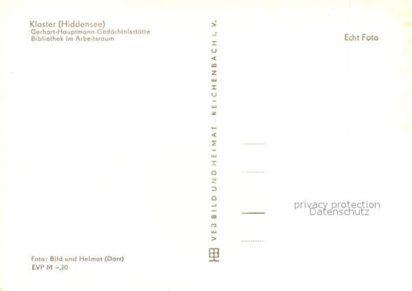 Kloster Hiddensee Gerhart Hauptmann Gedächtnisstätte Bibl – Bild 2