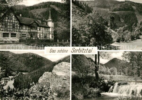 Sitzendorf Thueringen Sorbitztal Fachwerkhäuser Stauwehr