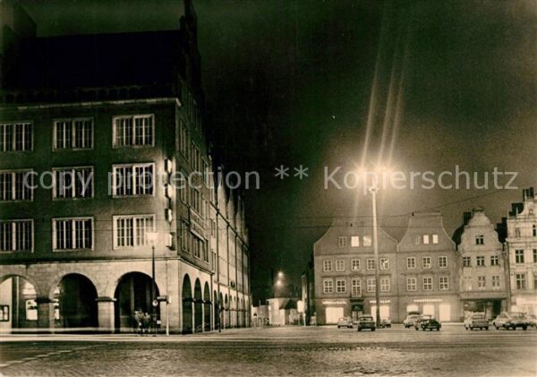 Rostock Post Ernst Thälmann Platz Nacht