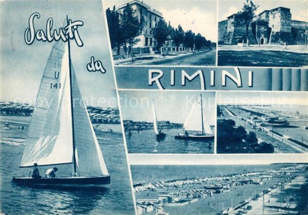 Rimini Strand Burg Segelboot