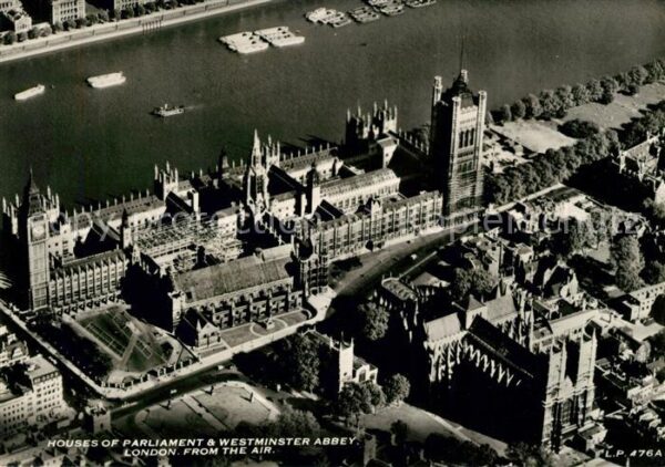 London Fliegeraufnahme Houses of Parliament We