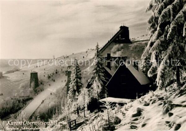 Oberwiesenthal Erzgebirge Bergheim Schönjungferngrund Winter