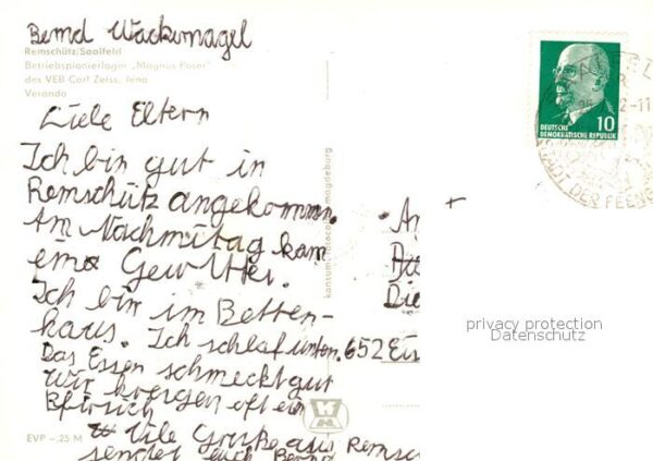 Remschuetz Saalfeld Betriebspionierlager VEB Carl Zeiss Jen – Bild 2