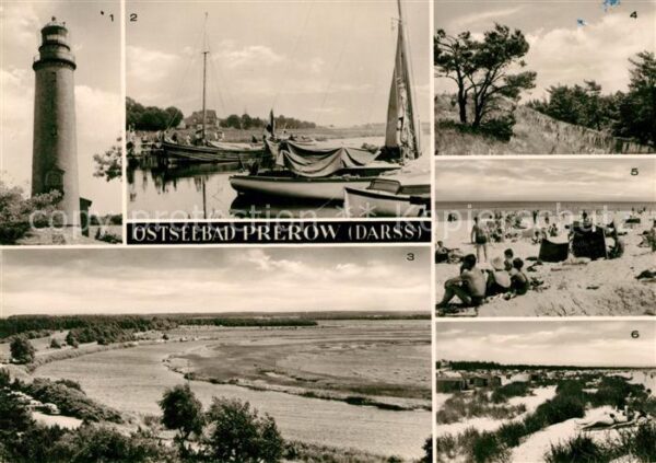 Prerow Ostseebad Leuchtturm Bootshafen Strand Dünen Zelt