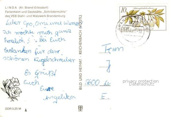 Linda Brand-Erbisdorf Ferienheim Restaurant Schrödermühle VEB – Bild 2