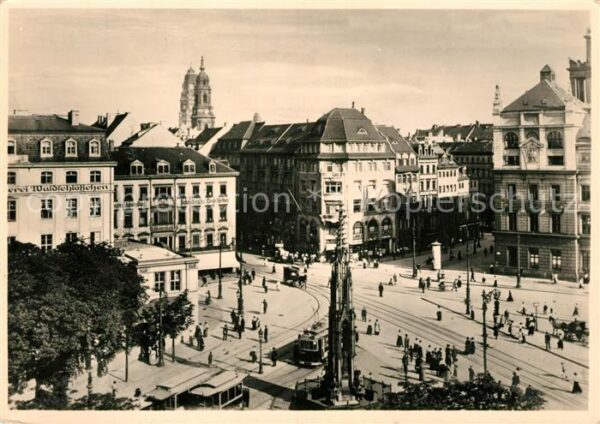 Dresden Postplatz vor der Zerstörung 1945 Stras