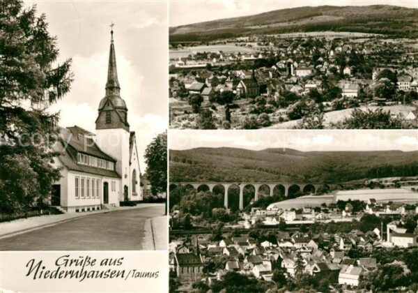 Niedernhausen Taunus Viadukt Kirche Johanna Oehl Schreibware