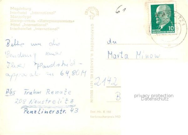 Magdeburg Interhotel International Strassenbahn – Bild 2