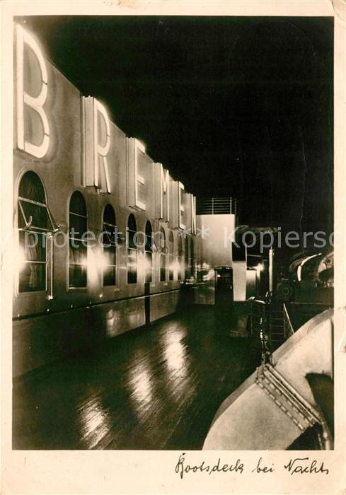 Bremen Bootsdeck bei Nache Bremen-Express
