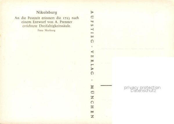 Nikolsburg Mikulov Suedmaehren Dreifaltigkeitssäule – Bild 2