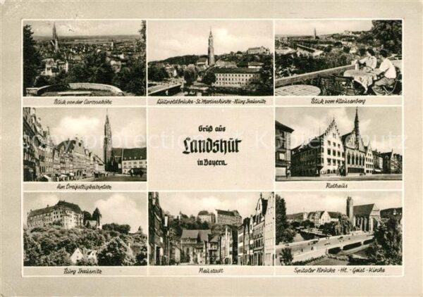 Landshut Isar Carossahöhe Klausenberg Luitpoldbrücke