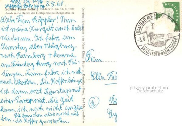 Bad Mergentheim Karlsquelle Schäfer-Gehrig-Denkmal Wand – Bild 2