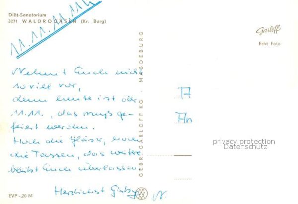 Waldrogaesen Wuestenjerichow Diät Sanatorium – Bild 2