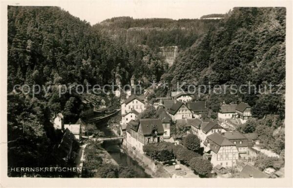Herrnskretschen Boehmen Panorama