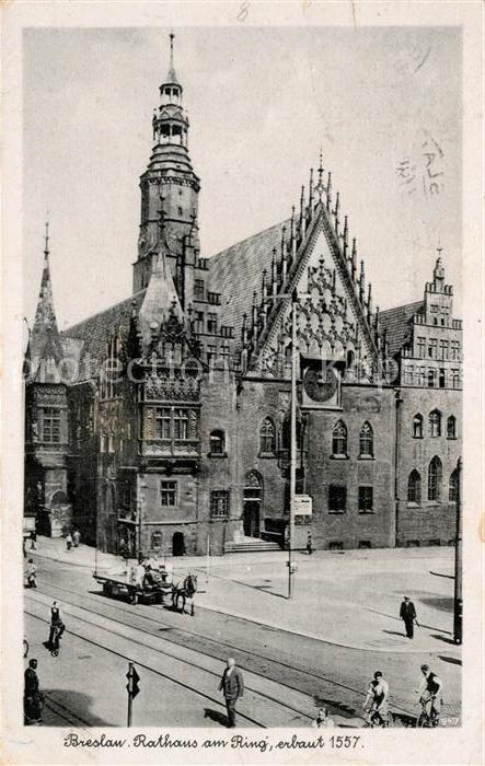 Breslau Niederschlesien Rathaus am Ring
