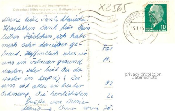 Kuehlungsborn Ostseebad Robert Koch Heim Veranda – Bild 2