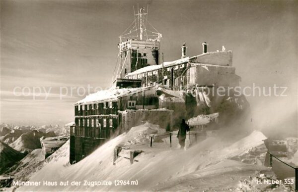 Zugspitze Münchner Haus Winterlandschaft