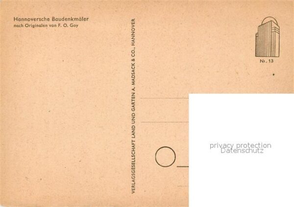 Hannover Baudenkmäler Buchhandlung Zeichnung Goy – Bild 2
