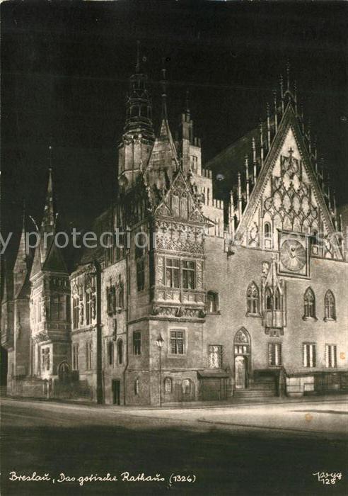 Breslau Niederschlesien Gotisches Rathaus