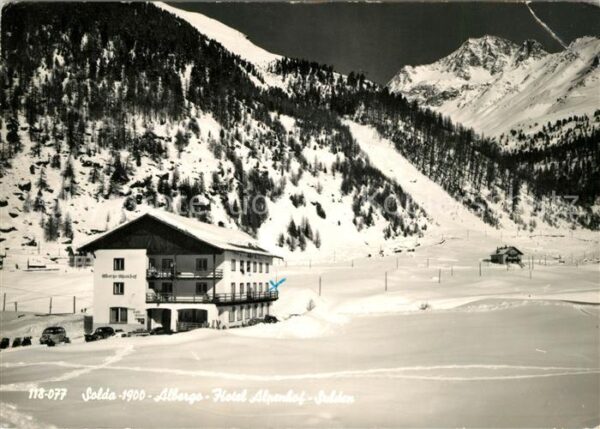 Solda Sulden Albergo Hotel Alpenhof Winter