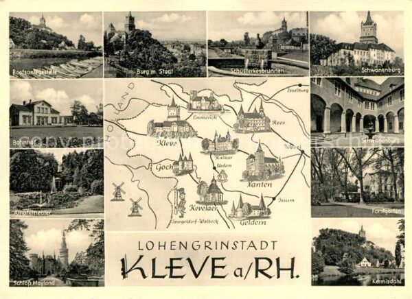Kleve Bootsanlegestelle Bahnhof Alphitheater