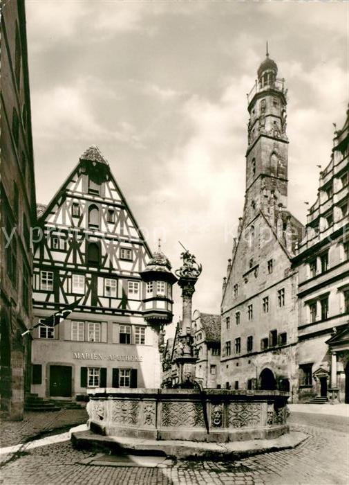 Rothenburg Tauber Marien Apotheke Herterichsbrunnen