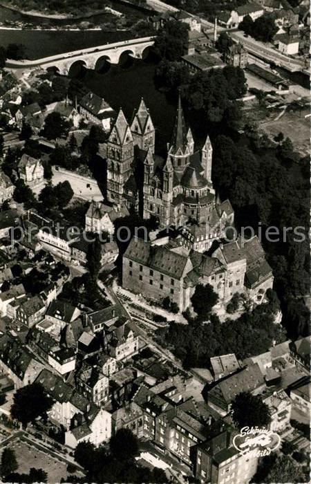 Limburg Lahn Dom und Schloss Fliegeraufnahme