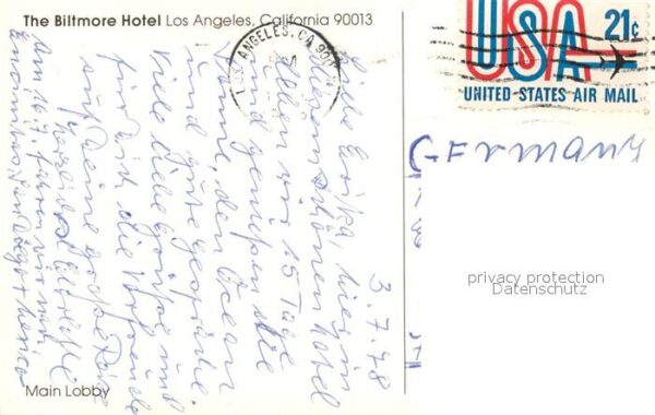 Los Angeles California The Biltmore Hotel – Bild 2
