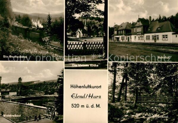 Elend Harz Brockenbahn Kleine Kirche Bahnhof Waldf