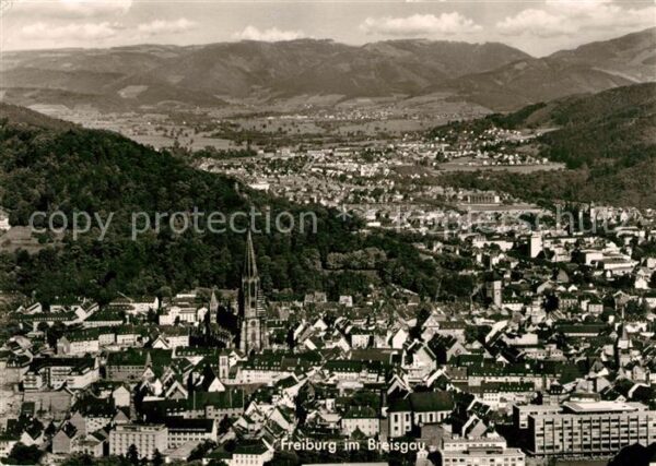 Freiburg Breisgau Fliegeraufnahme mit Münster