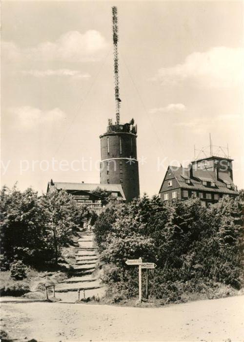 Grosser Inselsberg mit Gasthaus und Sendeanlagen