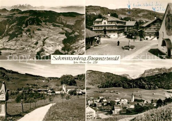 Schwarzenberg Vorarlberg Panorama Marktplatz Teilansichten