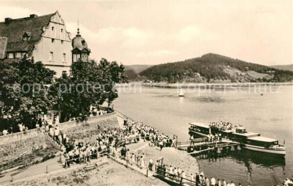 Saalburg Saale Dampfanlegestelle Stausee