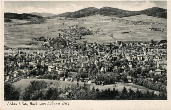 Loebau Sachsen Panorama vöm Löbauer Berg