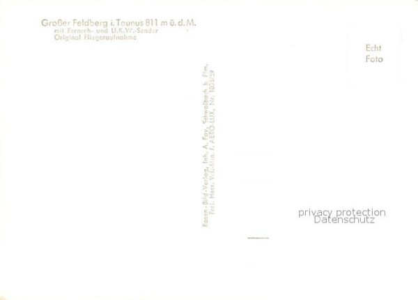Grosser Feldberg Taunus Fliegeraufnahme Fernseh UKW Sender – Bild 2