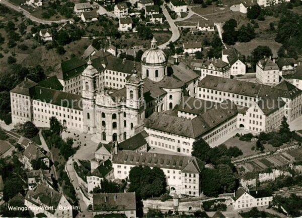 Weingarten Wuerttemberg Fliegeraufnahme Basilika