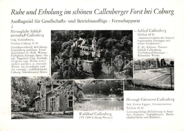 Coburg Callenberger Forst Schlosswirtschaft Wa