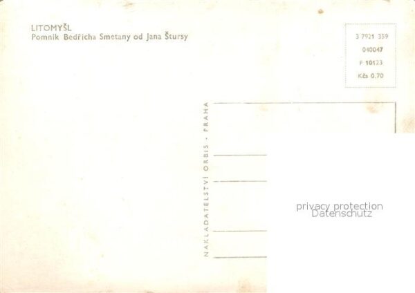 Litomysl Pomnik Bedricha Smetany Jana Stursy – Bild 2