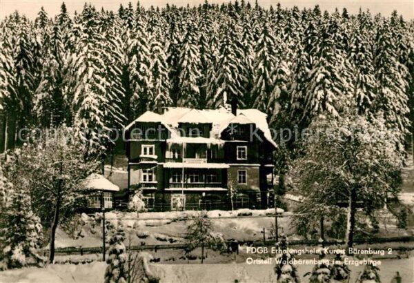 Waldbaerenburg FDGB Erholungsheim Winterlandschaft
