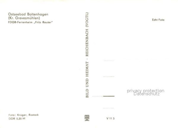Boltenhagen Ostseebad FDGB Ferienheim Fritz Reuter – Bild 2